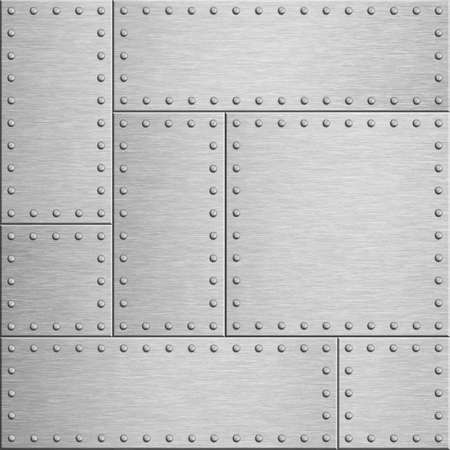 Armor metal plates background 3d illustration