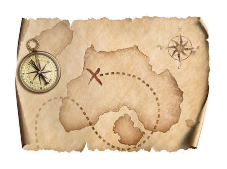 old world map isolated on whiteの写真素材