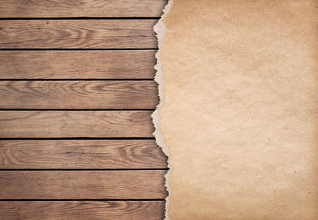 Wood background with paper 3d illustrationの写真素材