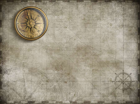 Old treasure map illustration backgroundの写真素材