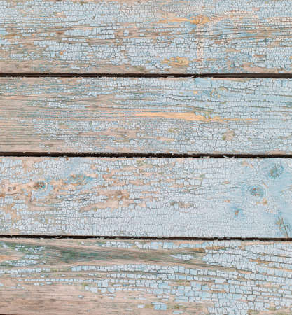 Aged wood with old cracky white paintの写真素材