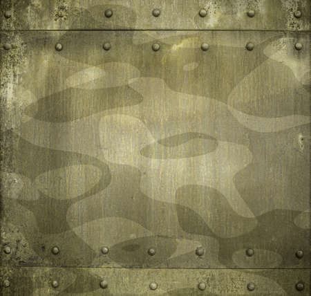 military camouflage painted metal armor backgroundの写真素材