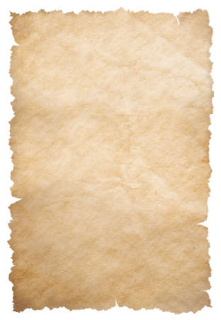 Old torn edges paper isolated on whiteの写真素材