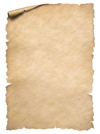 Old torn edges paper isolated on whiteの写真素材