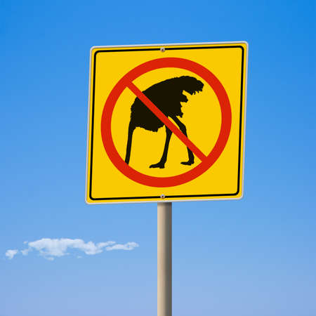 Ostrich road sign problem ignoring concept 3d illustrationの写真素材