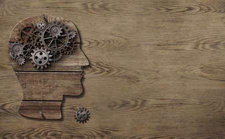 Psychology or brain work concept 3d illustrationの写真素材