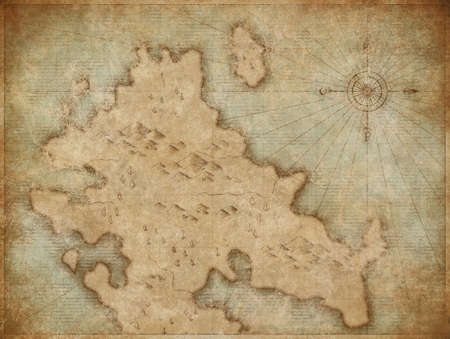 pirates treasure map with blue oceanの写真素材