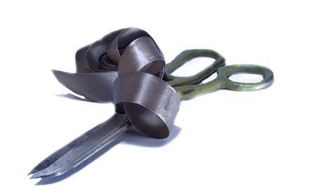 the scissors. scissors and tape for sewingの写真素材