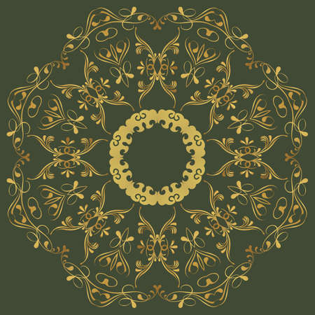 abstract circular ornament in Oriental style. Vectorのイラスト素材