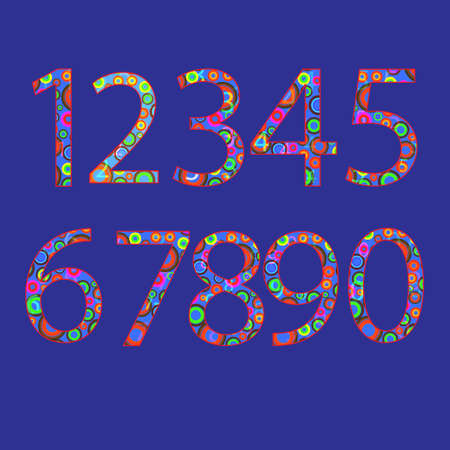 Set numbers and symbols. Vector illustration.のイラスト素材