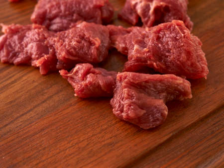 pieces of meat ready for cookingの写真素材