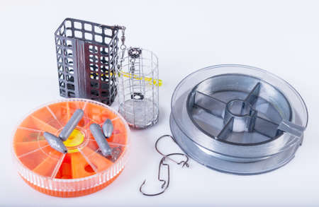 Accessories for fishing. Fishing lines, hooks, sinkers and feeders