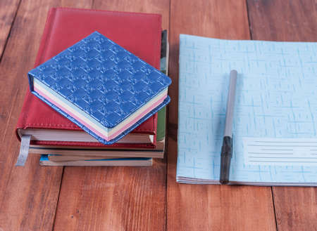 School supplies on a white background