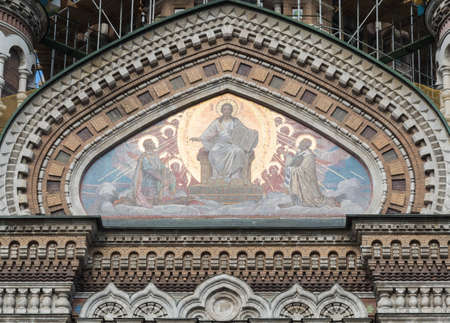 St. Petersburg, Russia - September 25, 2017: mosaics of the Church of the Savior on the Spilled Bloodのeditorial素材