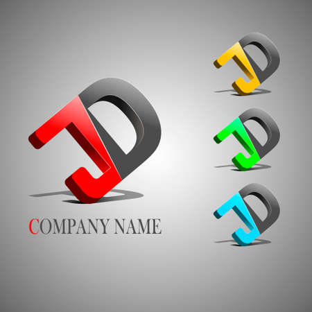 letters, logo gray redのイラスト素材