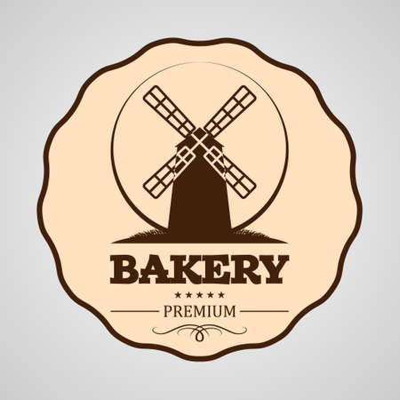 Mill on the sun, bakery premiumのイラスト素材