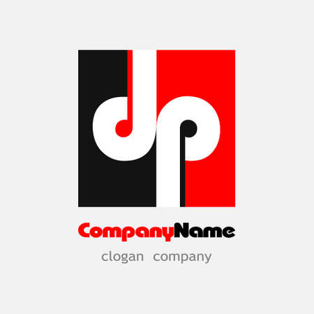 A logo dp red black eps8のイラスト素材