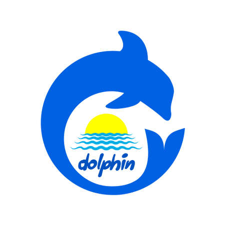 dolphin logoのイラスト素材
