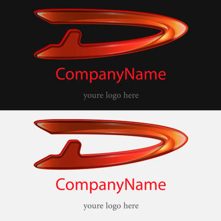 logo letter D 3d company name eps10のイラスト素材