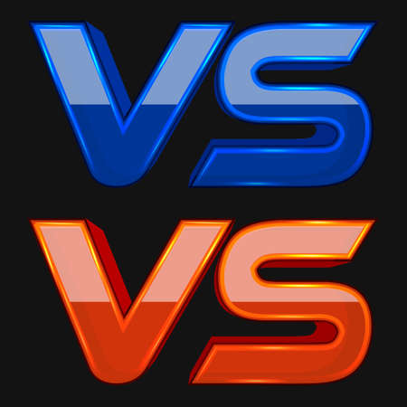 VS 3d letter eps10のイラスト素材