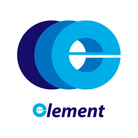 logo letter e elementのイラスト素材