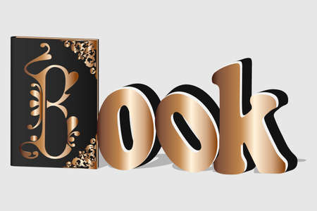 book 3d classic ancient vector illustrationのイラスト素材