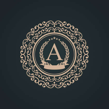 a letter monogram logo eps8のイラスト素材