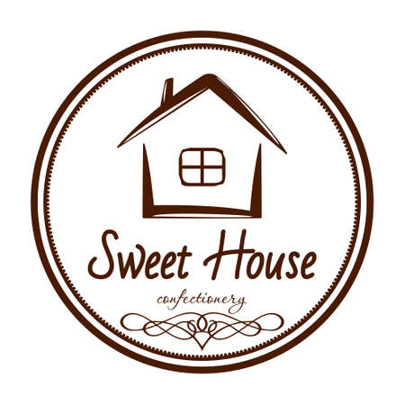 logo sweet house gingerbread confectionery factory eps8のイラスト素材