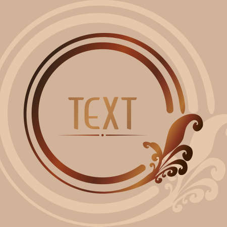 Brown circular with space for text vectorのイラスト素材