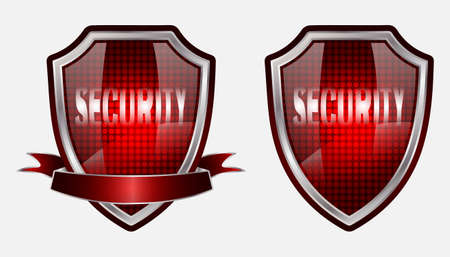 shild silver design icon securityのイラスト素材