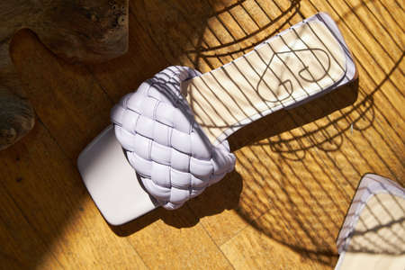 Fashion female shoes sandals made of eco-leather spring-summer 2022の写真素材