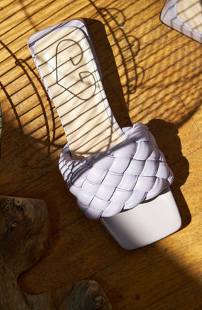 Fashion female shoes sandals made of eco-leather spring-summer 2022の写真素材