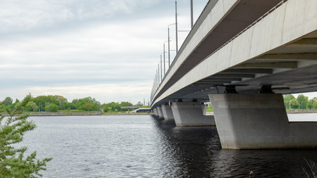 Bridges, architecture and view of Riga, Latvia