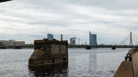 Bridges, architecture and view of Riga, Latvia