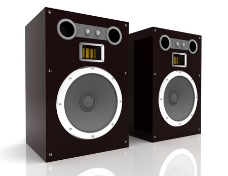 3d audio speaker concept . 3d rendered illustrainonの写真素材