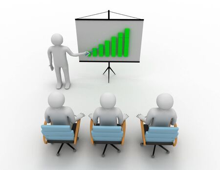 business presentation concept . 3d rendered illustrationの写真素材