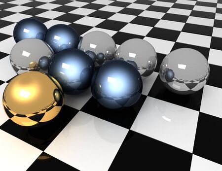 3d abstract background. abstract balls. 3d illustrationの写真素材