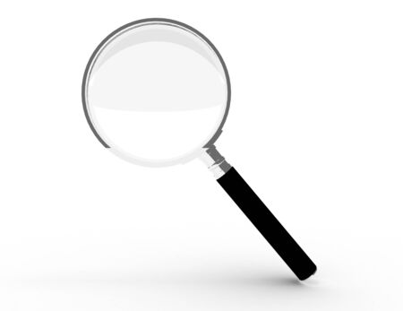 3d magifying glass conceptの写真素材