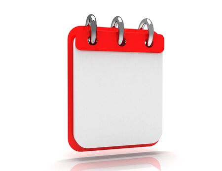 calendar concept. 3d illustration on whiteの写真素材
