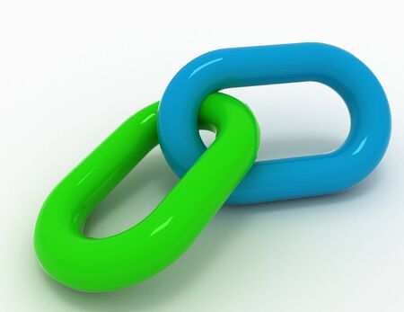 chain link concept .3d illustration on white background