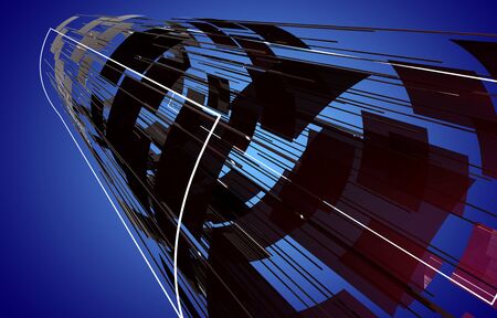 3d abstract background space construction. 3d illustration