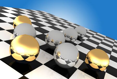 abstract balls background. 3d illustrationの写真素材