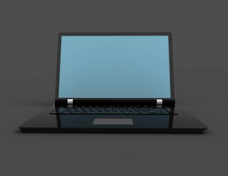 3D Laptop Background. Isolated Computer Render.の写真素材