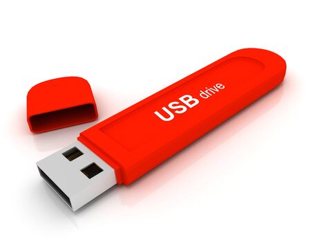 USB Drive in white background/ USB Driveの写真素材
