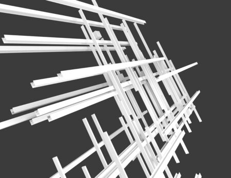 Abstract construction background. 3d rendered illustration
