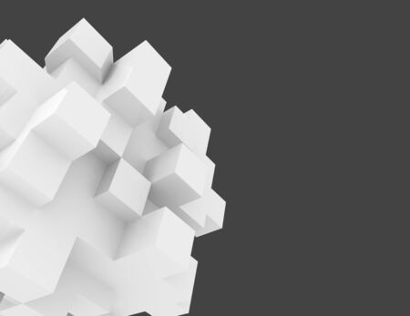 Abstract 3d cubes. 3d rendered illustration