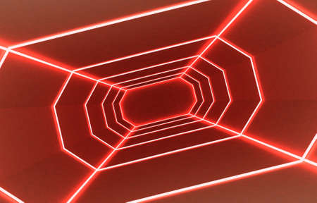 3D abstract tunnel background. 3d illustrationの写真素材