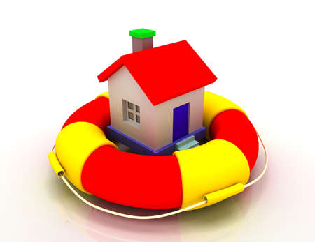 house protection concept. 3d illustration.の写真素材