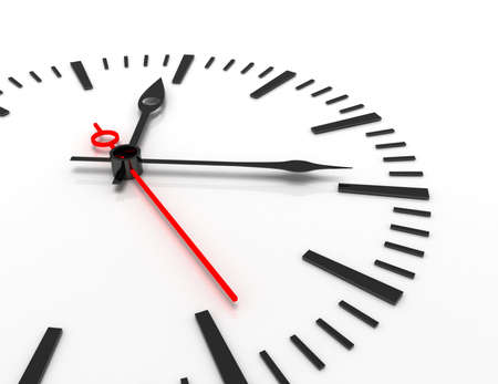 time concept clock closeup 3dの写真素材