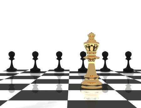 3d chess leader conceptの写真素材